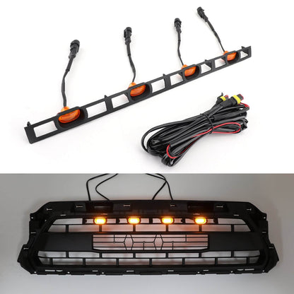 Tacoma 2012-2015 Grille Amber Light Front Bumper Hood Grille LED Lights 4 PCS