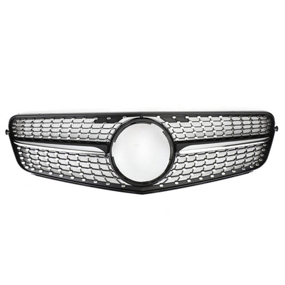 2008-2014 Mercedes-Benz C-Class W204 C180 C200 C300 Diamond Black Chrome Front Grille