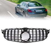 2019-2021 Mercedes-Benz C-Class W205 C205 A205 C200 C300 C43 Black GTR Style Front Grille with Camera Hole