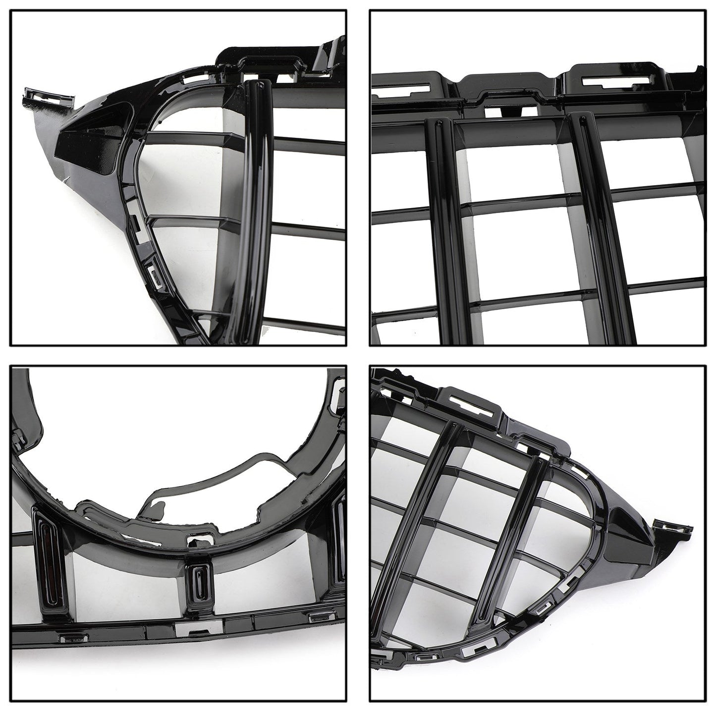 2019-2021 Mercedes-Benz C-Class W205 C205 A205 C200 C300 C43 Black GTR Style Front Grille with Camera Hole