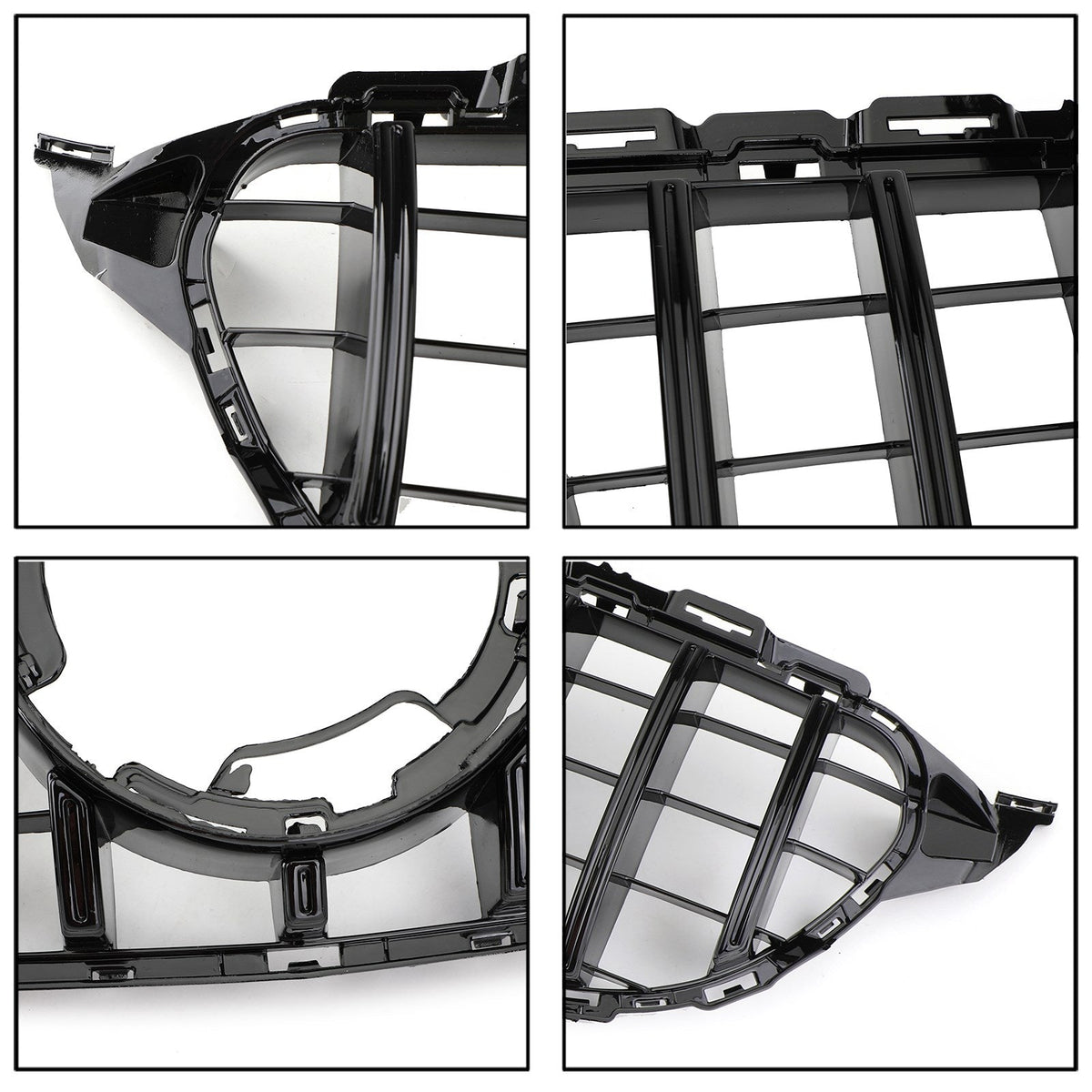 2019-2021 Mercedes-Benz C-Class W205 C205 A205 C200 C300 C43 Black GTR Style Front Grille with Camera Hole