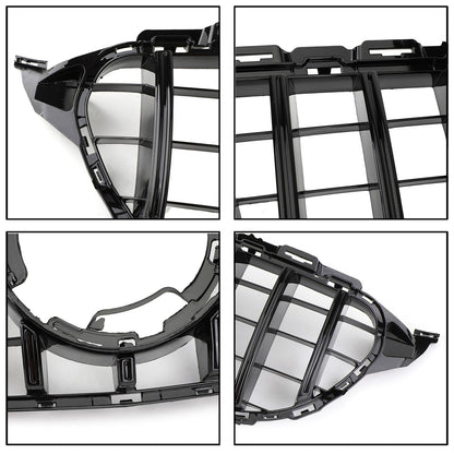 2019-2021 Mercedes-Benz C-Class W205 C205 A205 C200 C300 C43 Black GTR Style Front Grille with Camera Hole