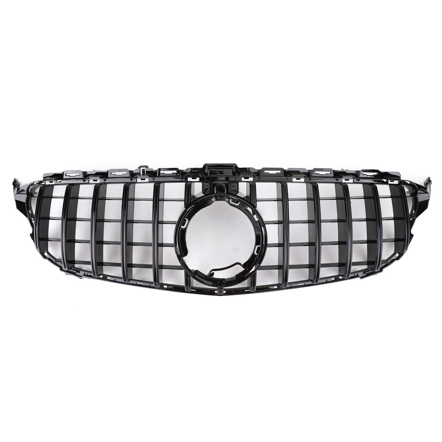 2019-2021 Mercedes-Benz C-Class W205 C205 A205 C200 C300 C43 Black GTR Style Front Grille with Camera Hole