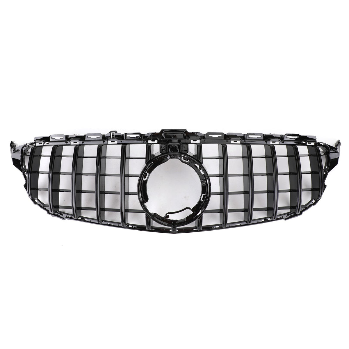 2019-2021 Mercedes-Benz C-Class W205 C205 A205 C200 C300 C43 Black GTR Style Front Grille with Camera Hole