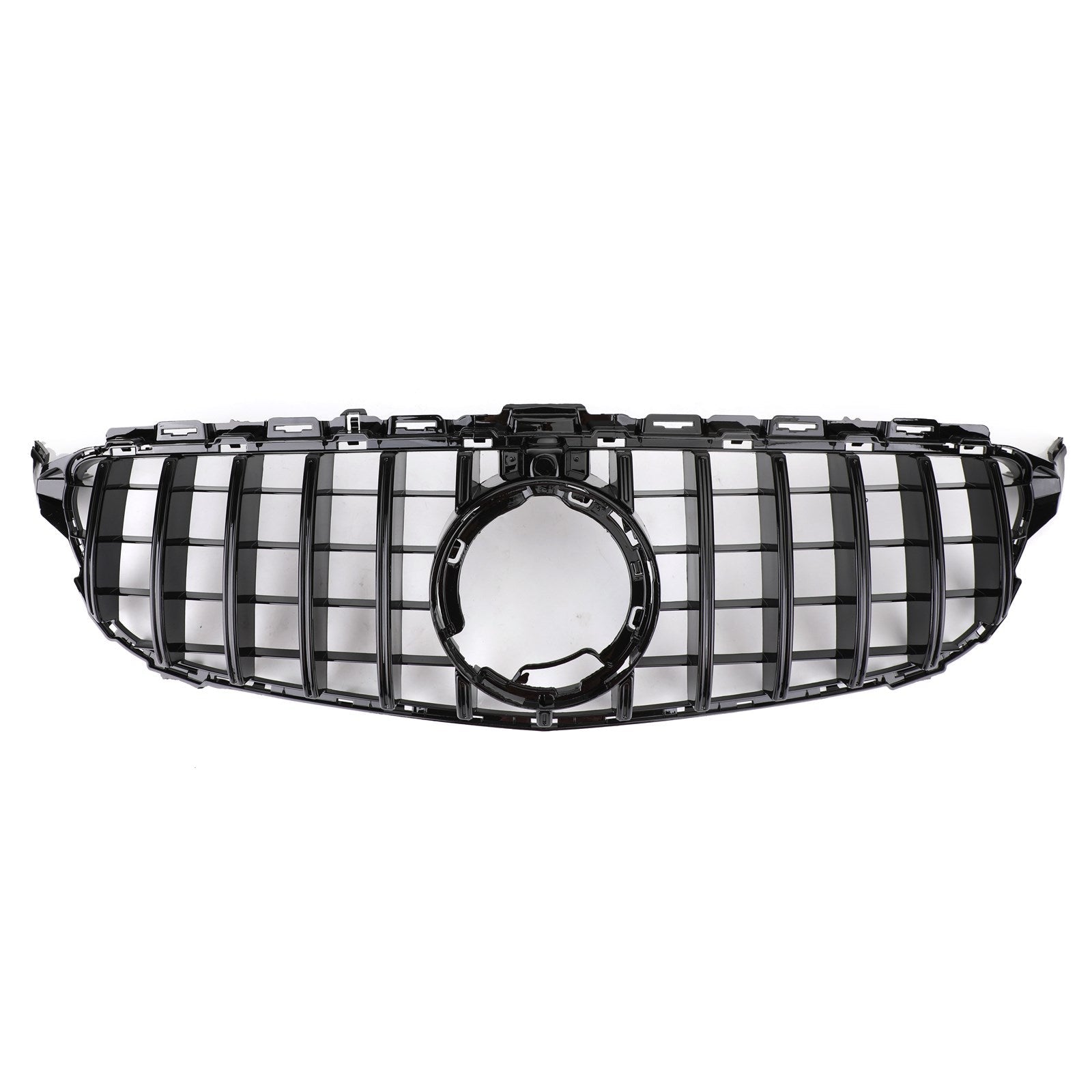 2019-2021 Mercedes-Benz C-Class W205 C205 A205 AMG GTR Style Black Front Grille with Camera Hole