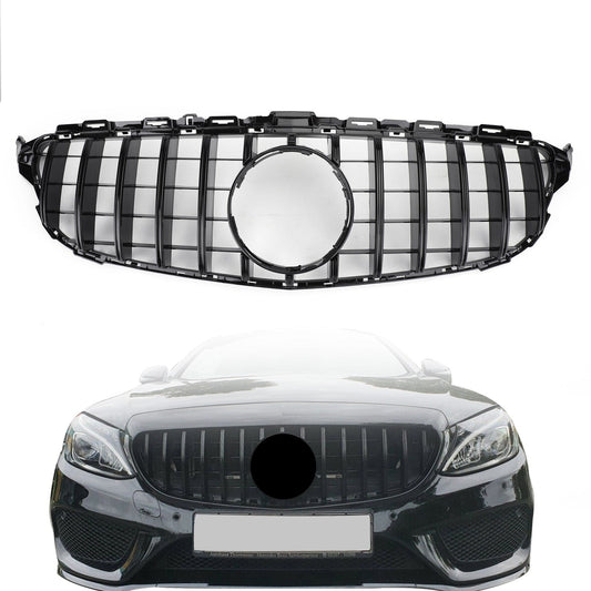 2015-2018 Mercedes-Benz C-Class W205 C250 C300 C43 GTR Style Front Bumper Grille