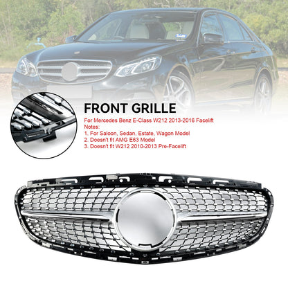 2013-2016 Mercedes-Benz E-Class W212 Facelift Diamond Front Bumper Grille (2128850622 / 2128850822)