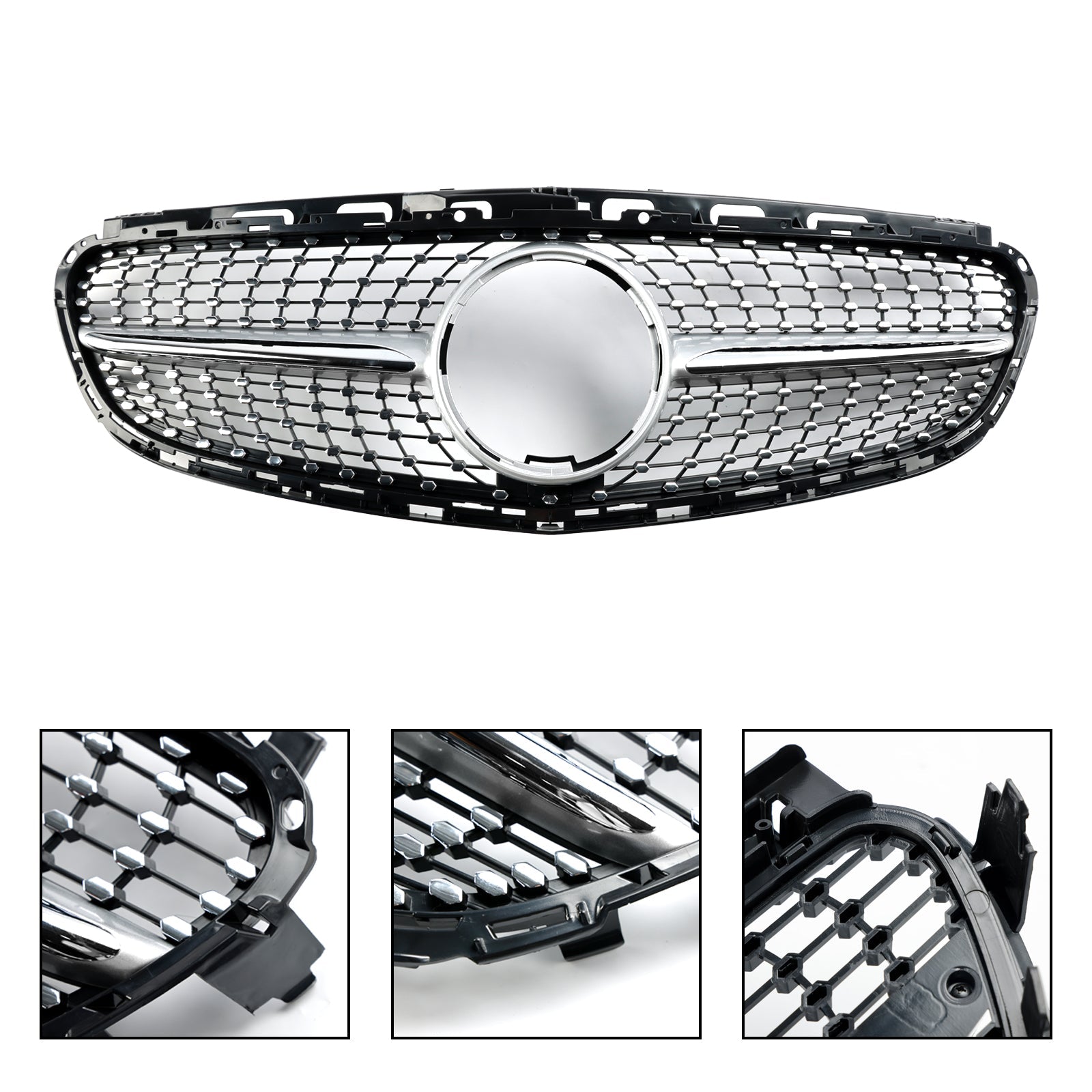 2013-2016 Mercedes-Benz E-Class W212 Facelift Diamond Front Bumper Grille (2128850622 / 2128850822)