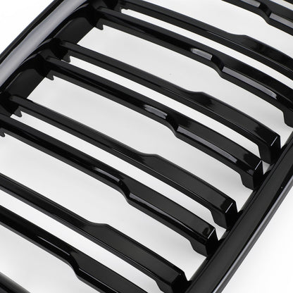 2009-2014 BMW X1 E84 Gloss Black Dual Slat Front Hood Kidney Grille