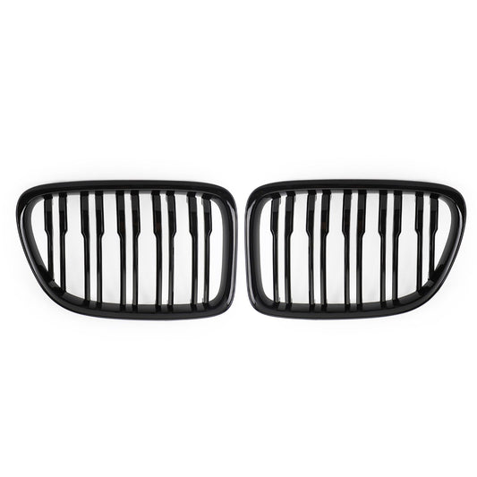 2009-2014 BMW X1 E84 Gloss Black Dual Slat Front Hood Kidney Grille