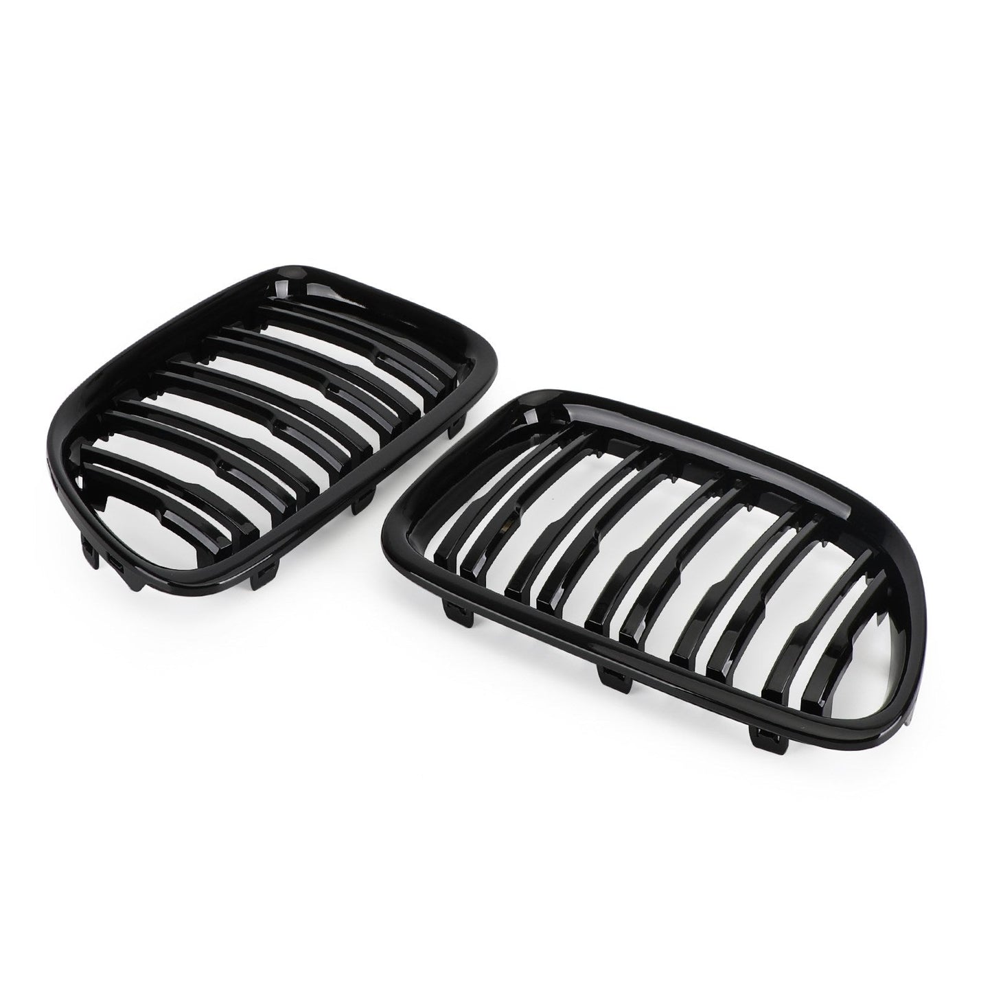 2009-2014 BMW X1 E84 Gloss Black Dual Slat Front Hood Kidney Grille