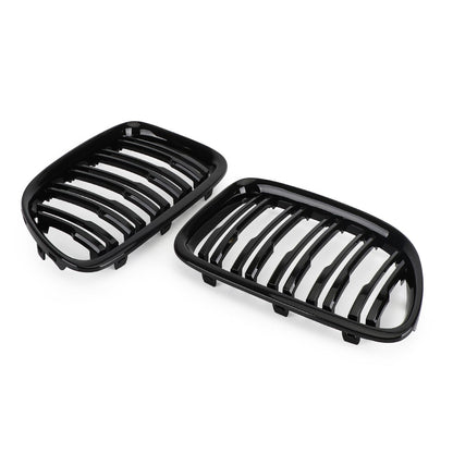 2009-2014 BMW X1 E84 Gloss Black Dual Slat Front Hood Kidney Grille
