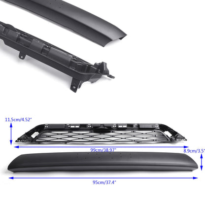 No Need to drill Version 4Runner TRD PRO 20-24 Black Front Bumper Grill+Gray Words