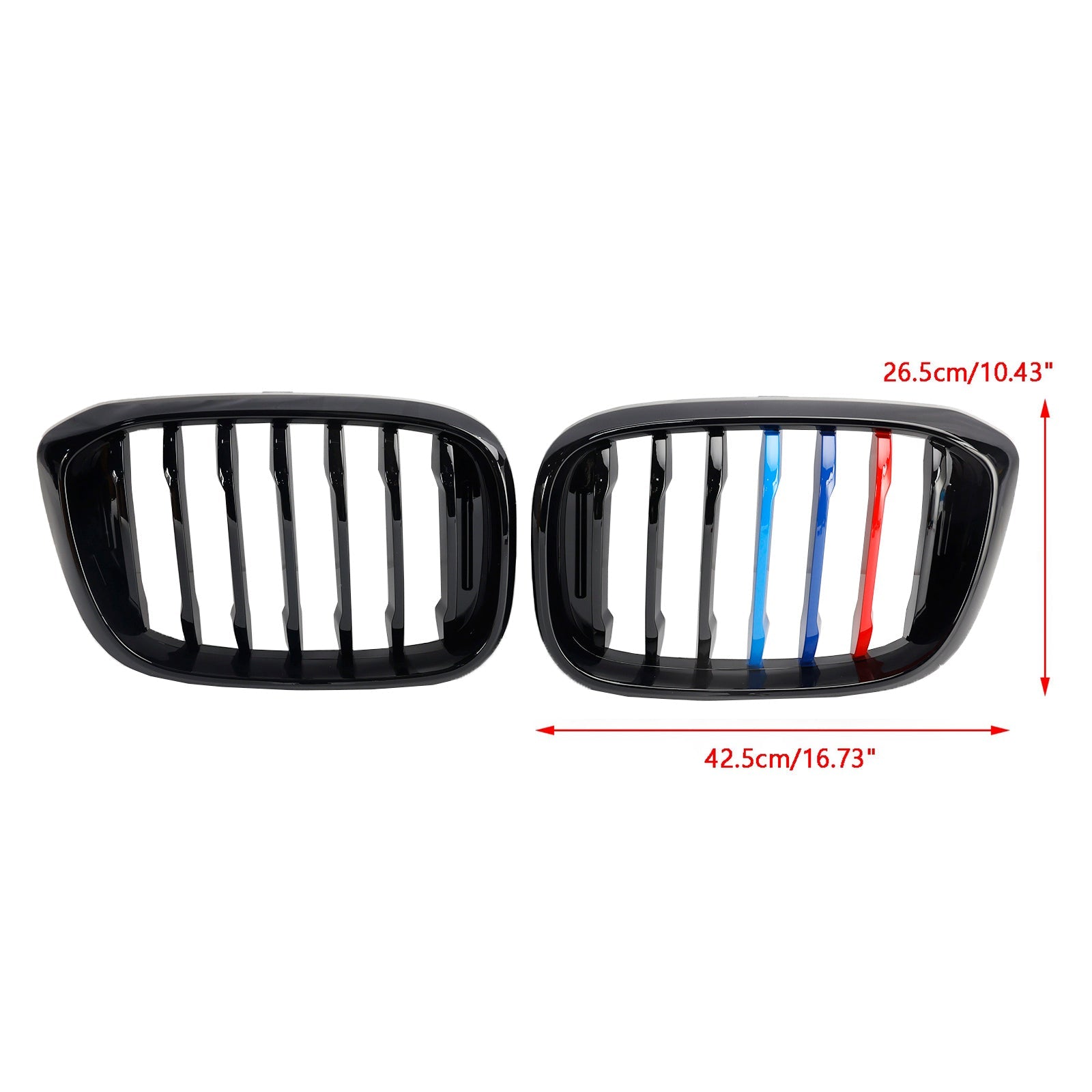 BMW X3 G01 X4 G02 M-Color Gloss Black Front Kidney Grille — Pair (51138469959)