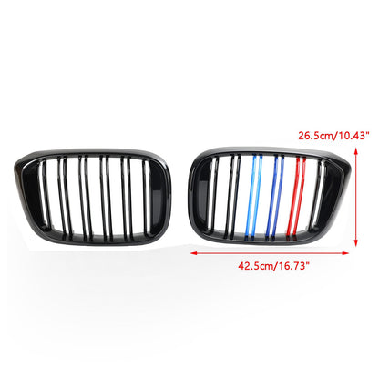 2018-2021 BMW X3 G01 / X4 G02 M-Color Gloss Black Front Kidney Grille — Pair (51138469959)