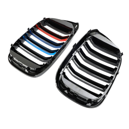 2018-2021 BMW X3 G01 / X4 G02 M-Color Gloss Black Front Kidney Grille — Pair (51138469959)