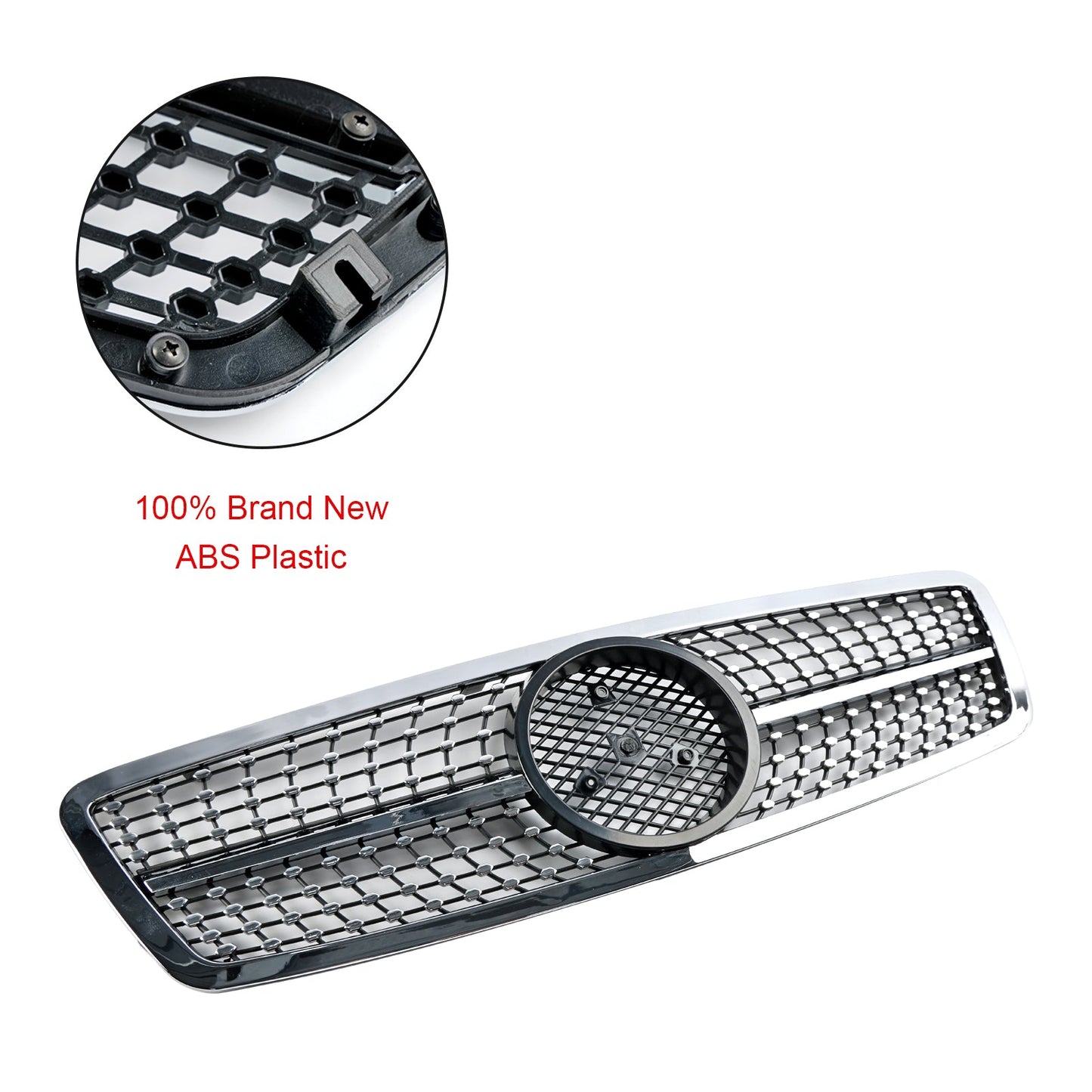 2001-2007 Mercedes-Benz C-Class W203 C230 C240 C320 Front Bumper Kidney Grille Replacement