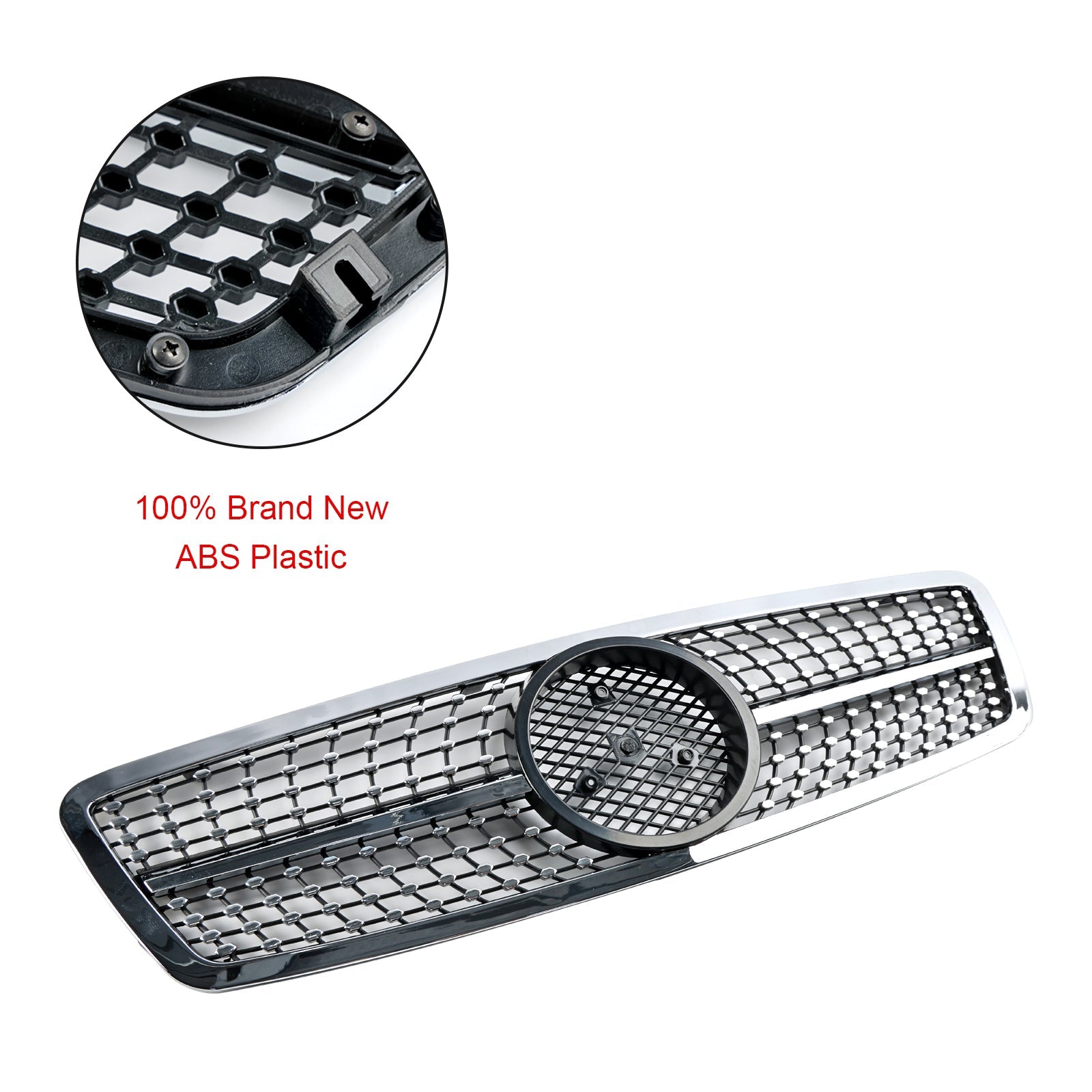 2001-2007 Mercedes-Benz C-Class W203 C230 C240 C320 Front Bumper Kidney Grille Replacement