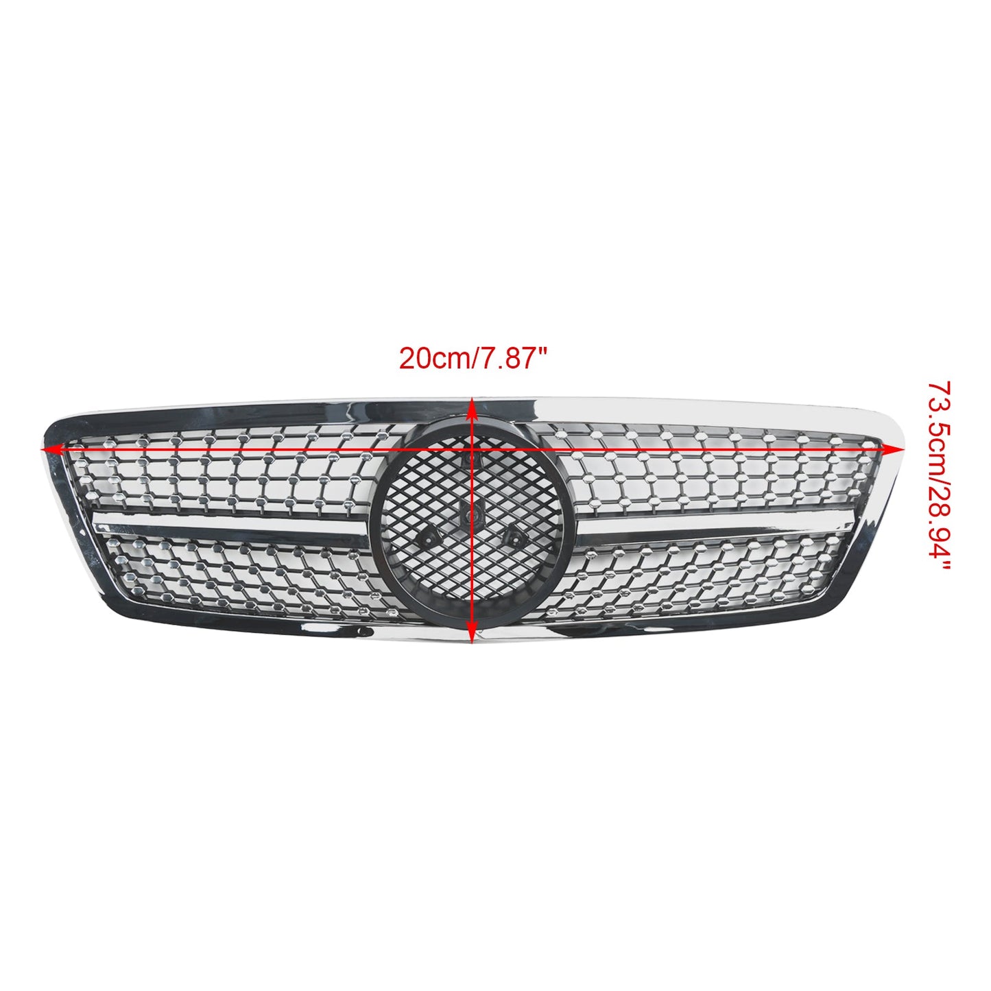 2001-2007 Mercedes-Benz C-Class W203 C230 C240 C320 Front Bumper Kidney Grille Replacement