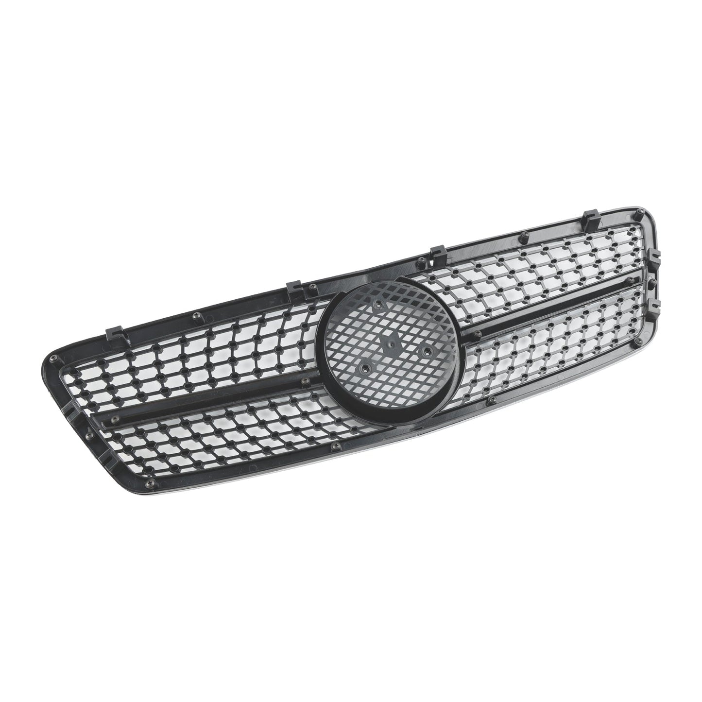 2001-2007 Mercedes-Benz C-Class W203 C230 C240 C320 Front Bumper Kidney Grille with Emblem