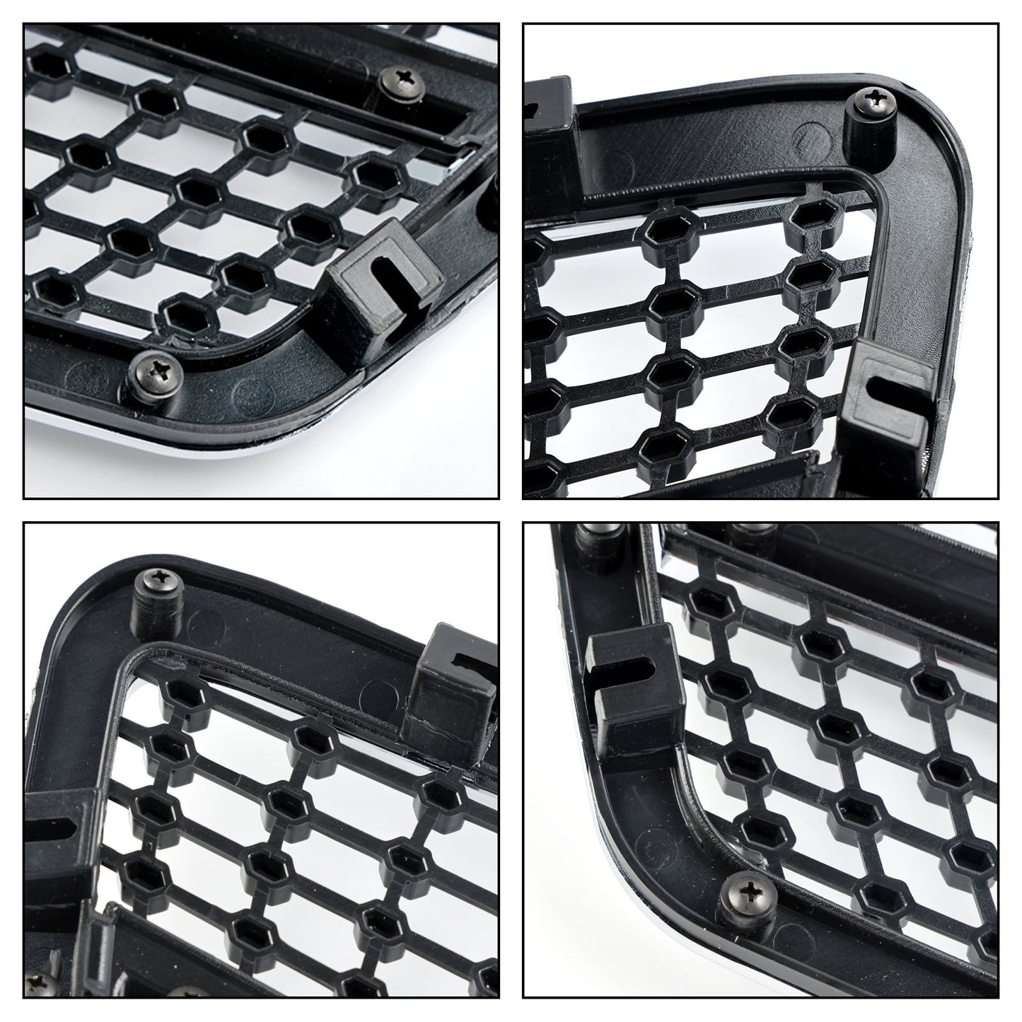 2001-2007 Mercedes-Benz C-Class W203 C230 C240 C320 Front Bumper Kidney Grille with Emblem