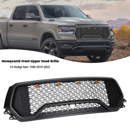2019-2024 Dodge Ram 1500 TRX Style LED Honeycomb Front Upper Hood Grille