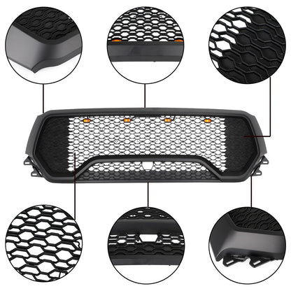 2019-2024 Dodge Ram 1500 TRX Style LED Honeycomb Front Upper Hood Grille