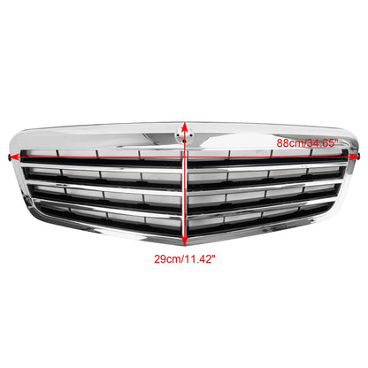 2009-2013 Mercedes-Benz E-Class W212 E200 E350 E550 E63 AMG Chrome Front Upper Grille
