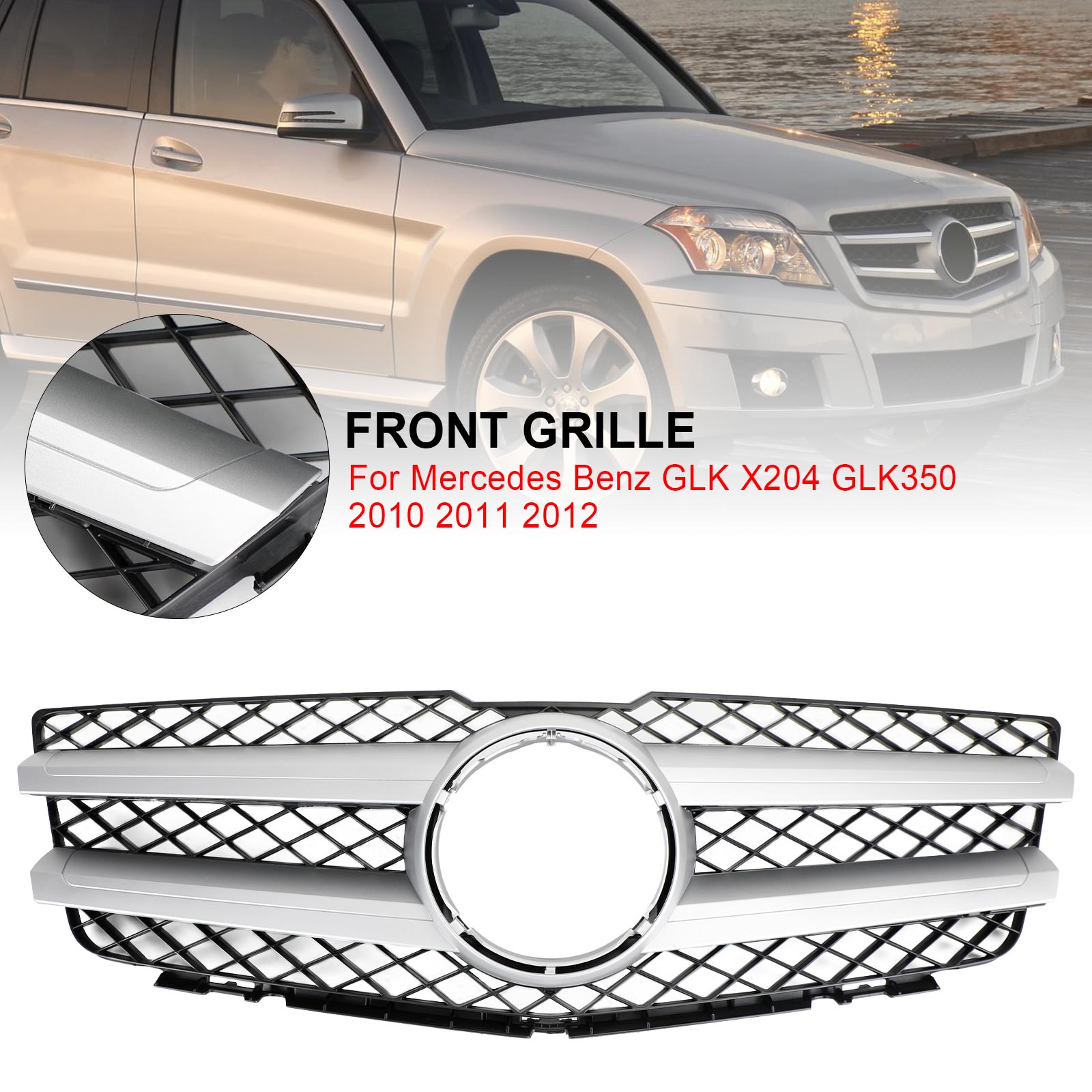 2008-2012 Mercedes-Benz GLK X204 GLK350 Front Hood Bumper Grille (2048800283)