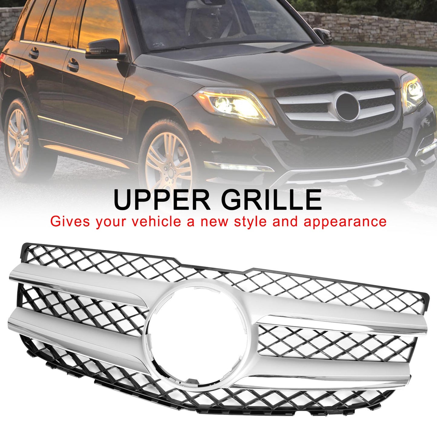 2013-2015 Mercedes-Benz GLK250 BlueTEC 4Matic X204 Front Upper Hood Bumper Grille (2048802983)