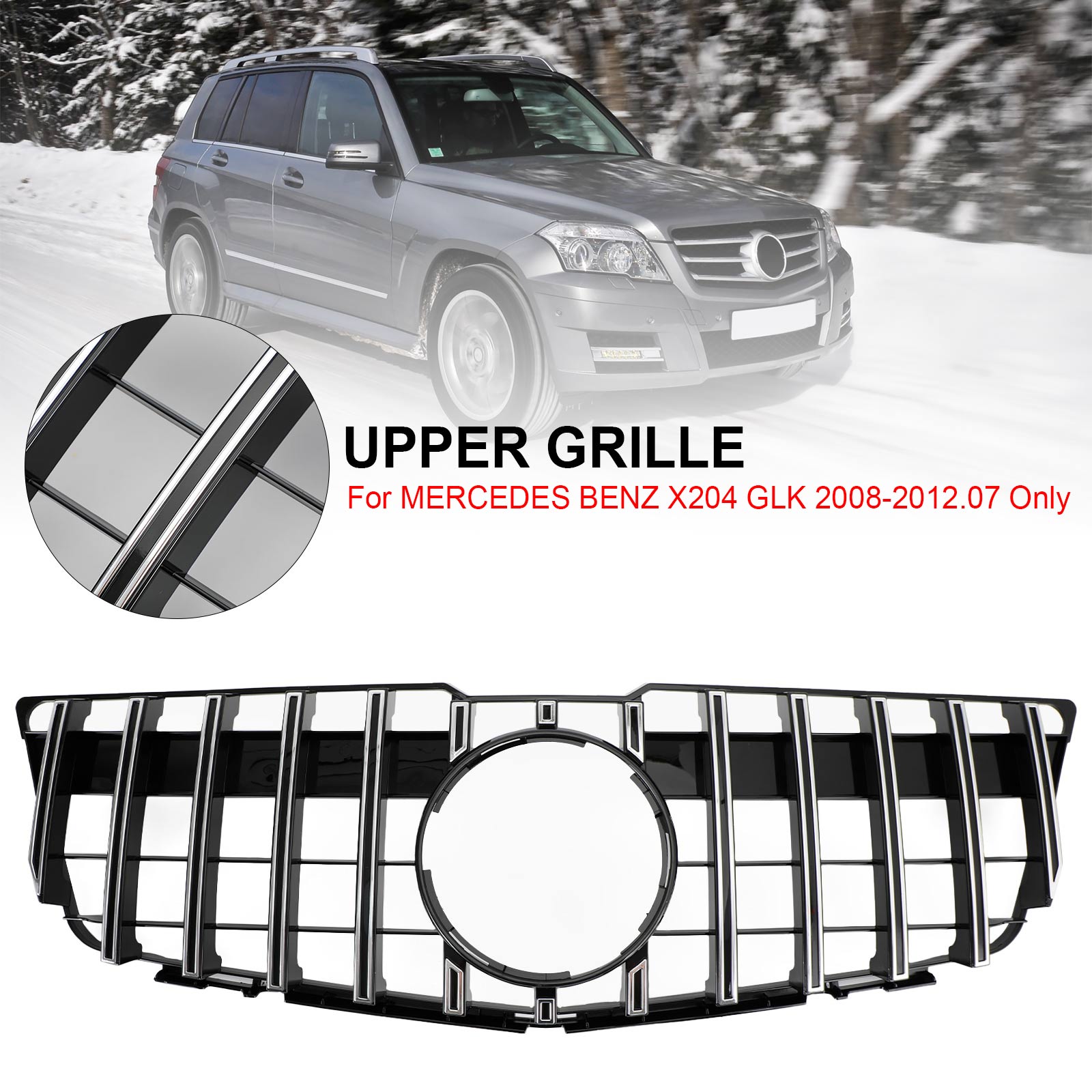 2008-2012 Mercedes-Benz GLK-Class X204 GT Style Front Bumper Upper Grille