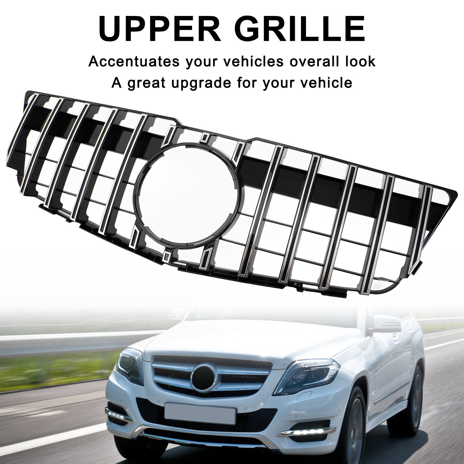 2008-2012 Mercedes-Benz GLK-Class X204 GT Style Front Bumper Upper Grille