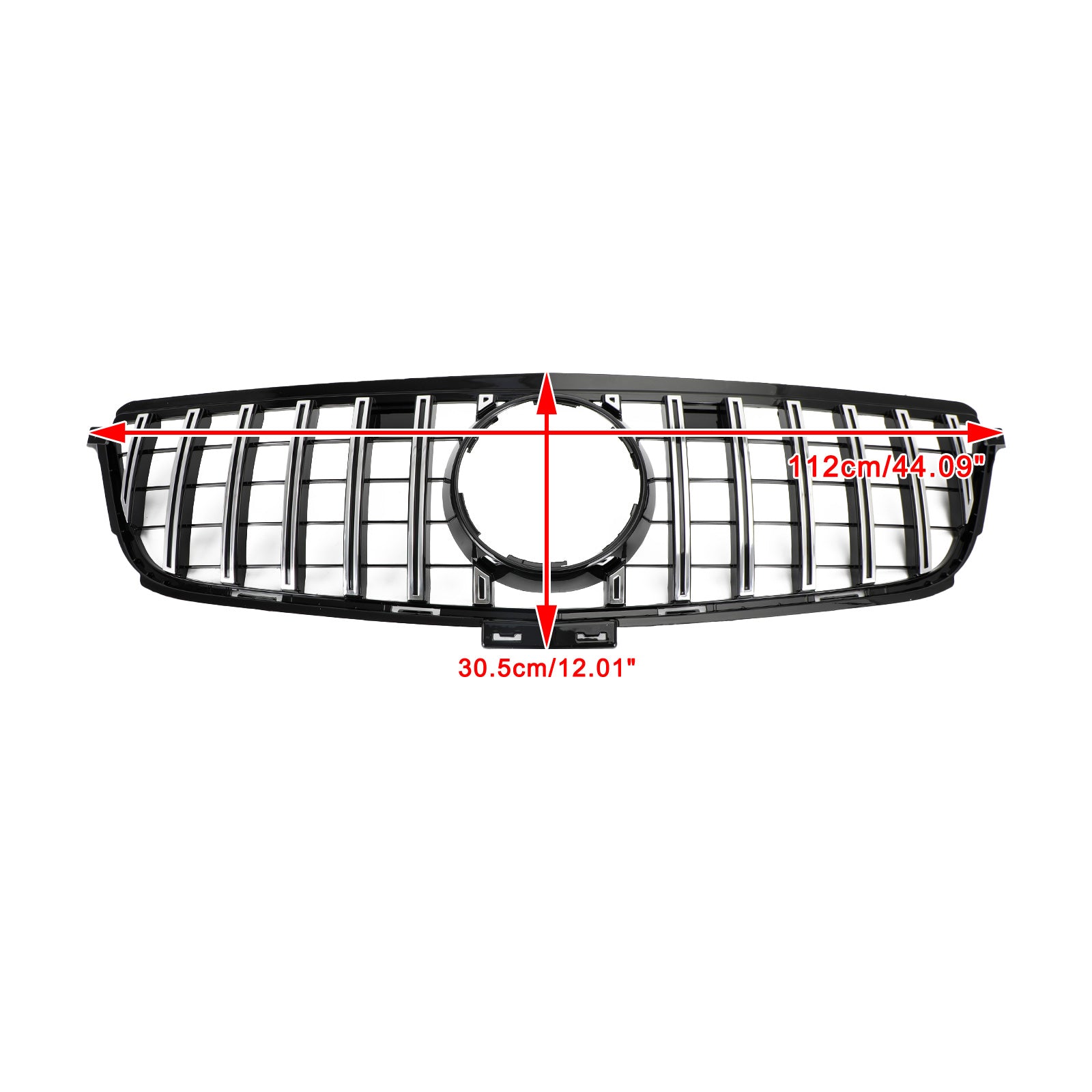 2012-2015 Mercedes-Benz ML-Class W166 ML300 ML320 ML350 ML400 GTR Style Chrome Black Front Grille