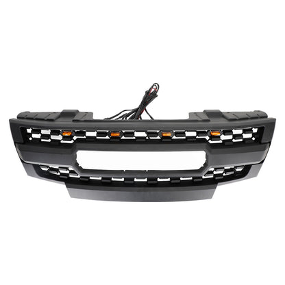 2009-2016 Nissan Frontier W/Led Lights Black Front Bumper Grill Replacement
