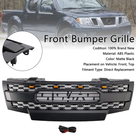 2009-2019 Nissan Frontier W/Led Lights Black Front Bumper Grill Grille Generic