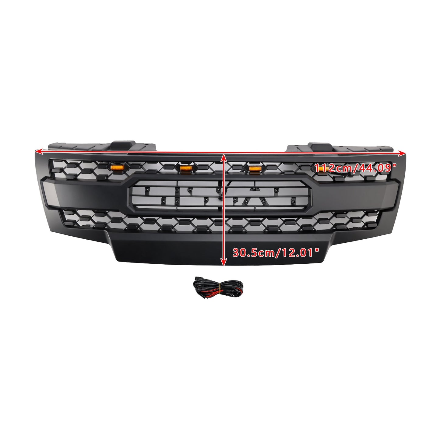 2009-2019 Nissan Frontier W/Led Lights Black Front Bumper Grill Grille Generic