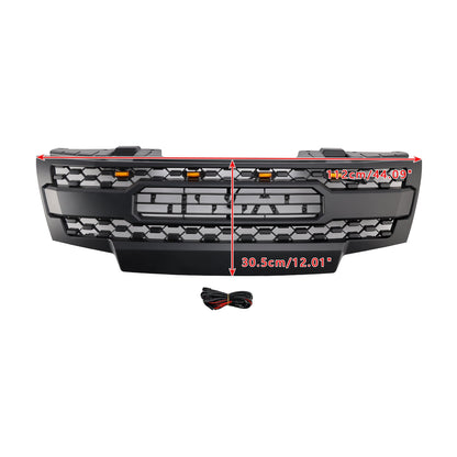 2009-2019 Nissan Frontier W/Led Lights Black Front Bumper Grill Grille Generic