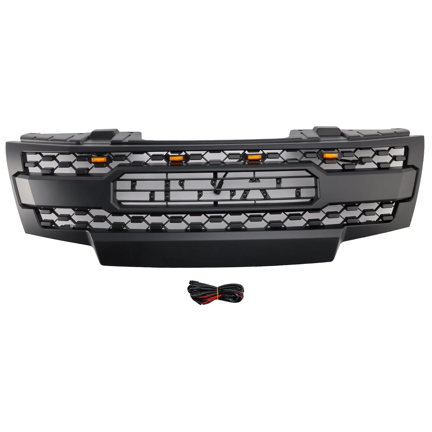 2009-2019 Nissan Frontier W/Led Lights Black Front Bumper Grill Grille Generic