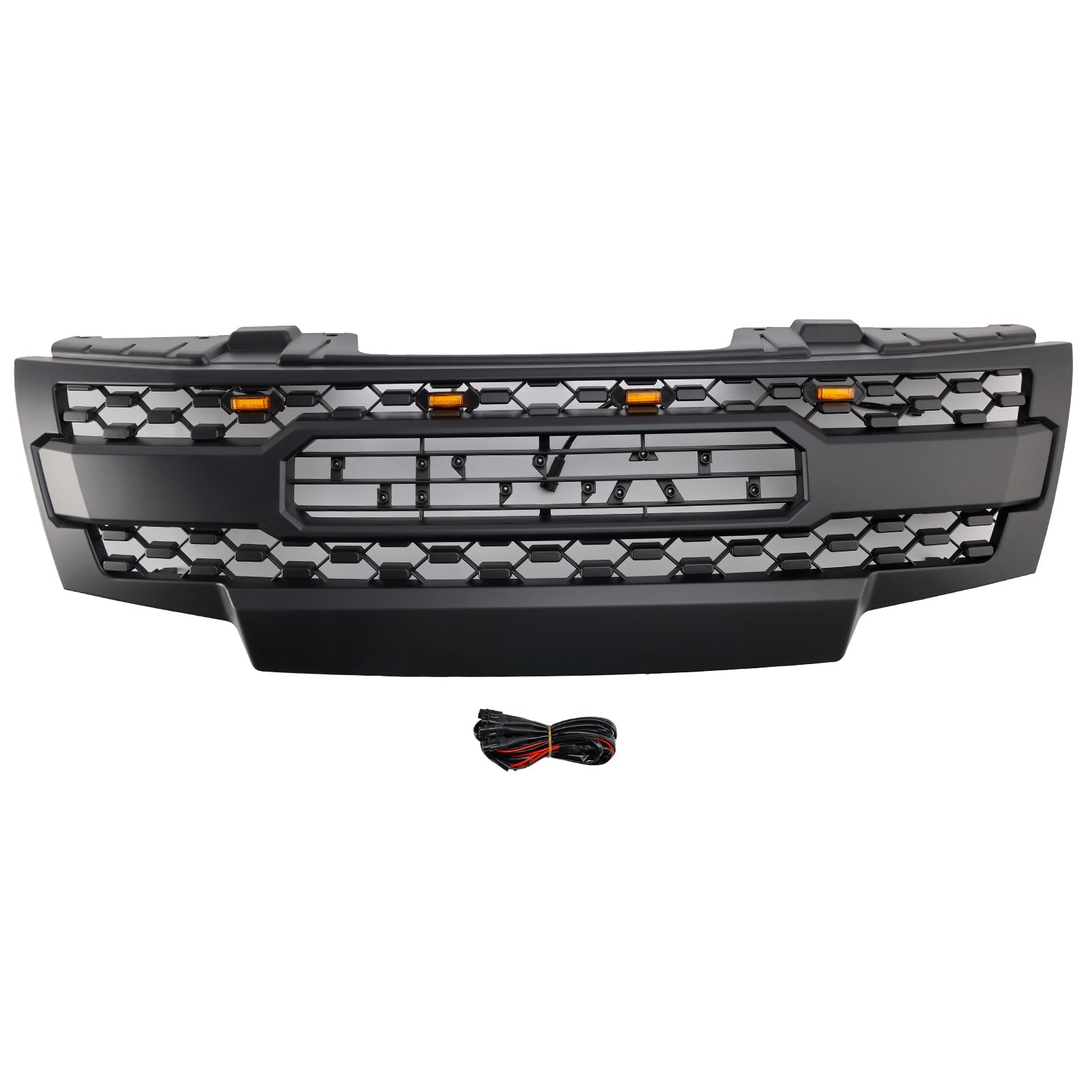 2009-2019 Nissan Frontier W/Led Lights Black Front Bumper Grill Grille Generic