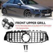 2019-2021 Mercedes-Benz A-Class W177 GT Style Black Front Bumper Grille