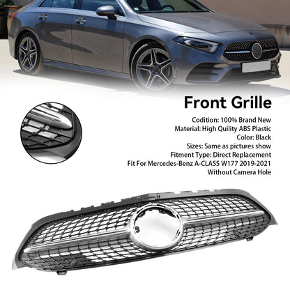 2019-2023 Mercedes-Benz A-Class W177 Diamond Black Front Bumper Grille