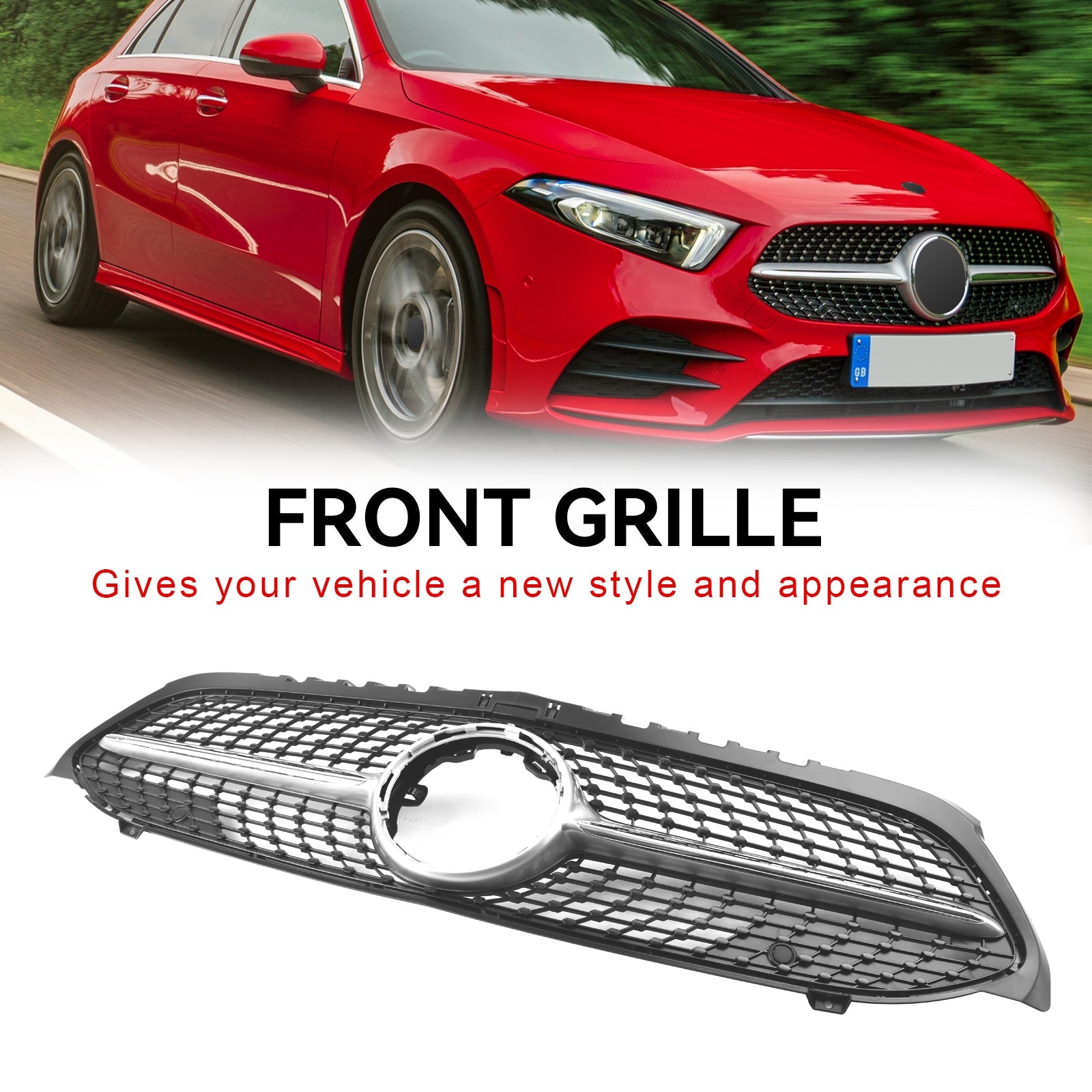2019-2023 Mercedes-Benz A-Class W177 Diamond Black Front Bumper Grille