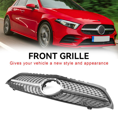 2019-2023 Mercedes-Benz A-Class W177 Diamond Black Front Bumper Grille