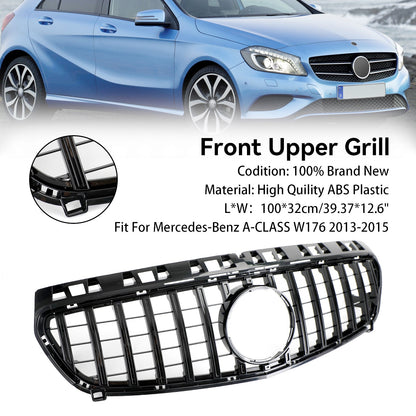 2013-2015 Mercedes-Benz A-Class W176 Gloss Black Front Bumper Grille