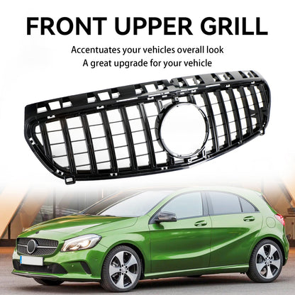 2013-2015 Mercedes-Benz A-Class W176 Gloss Black Front Bumper Grille