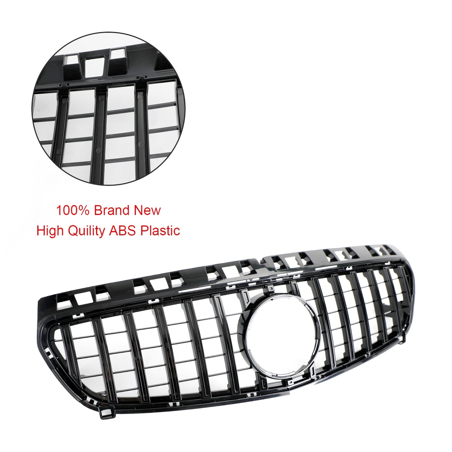 2013-2015 Mercedes-Benz A-Class W176 Gloss Black Front Bumper Grille