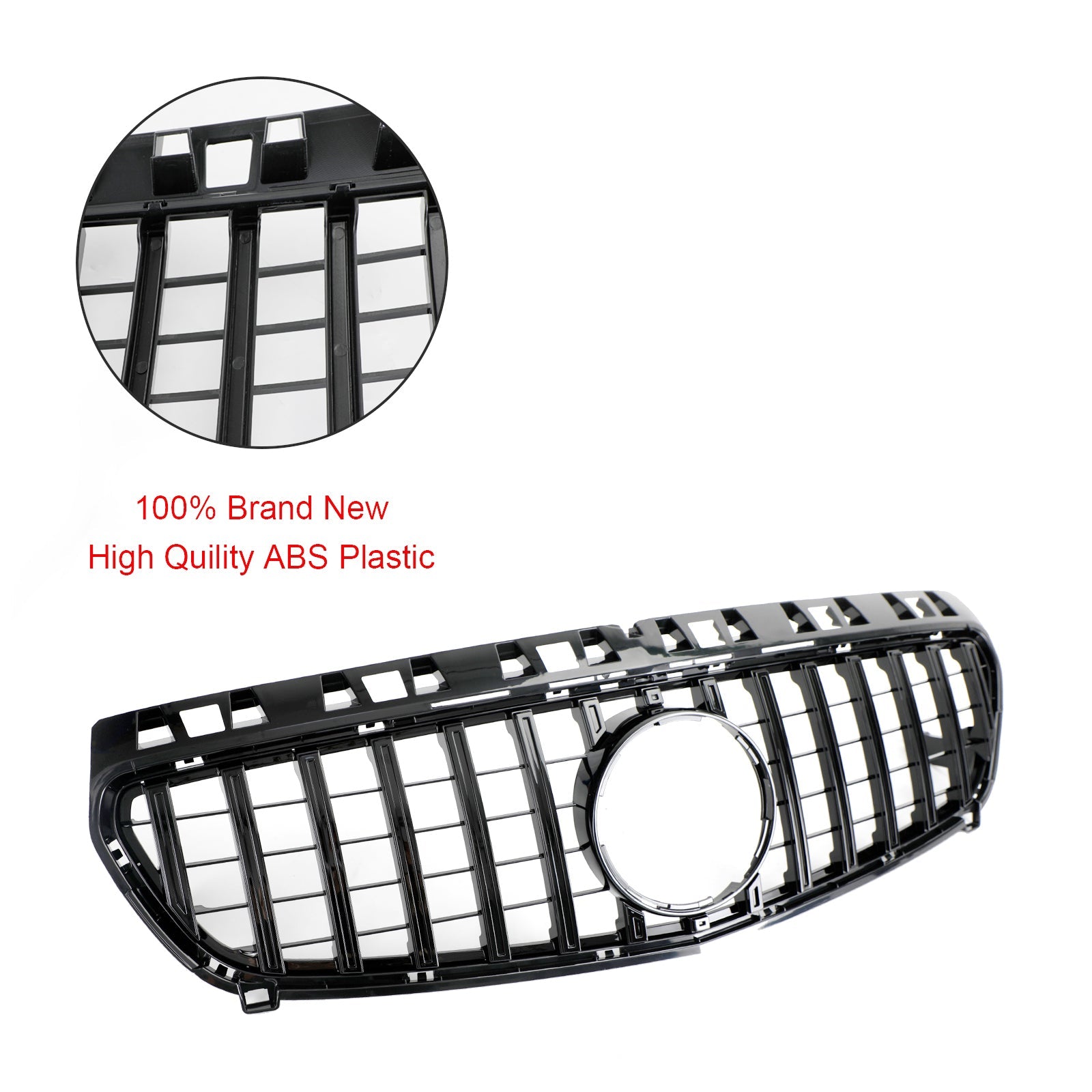 2013-2015 Mercedes-Benz A-Class W176 Gloss Black Front Bumper Grille