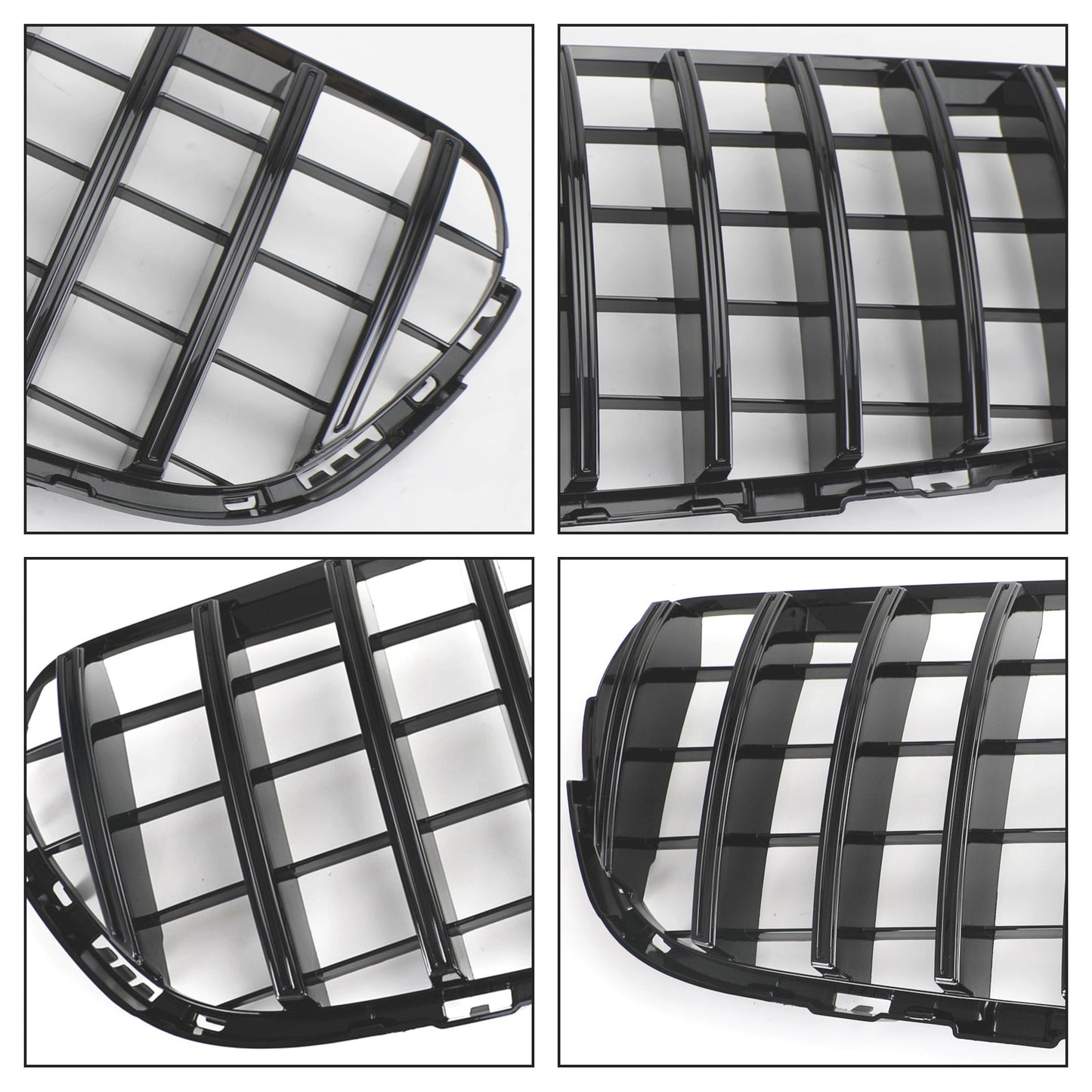 2015-2019 Mercedes-Benz GLC-Class W253 X253 GLC300 GLC350 Gloss Black Front Grille with Camera Hole