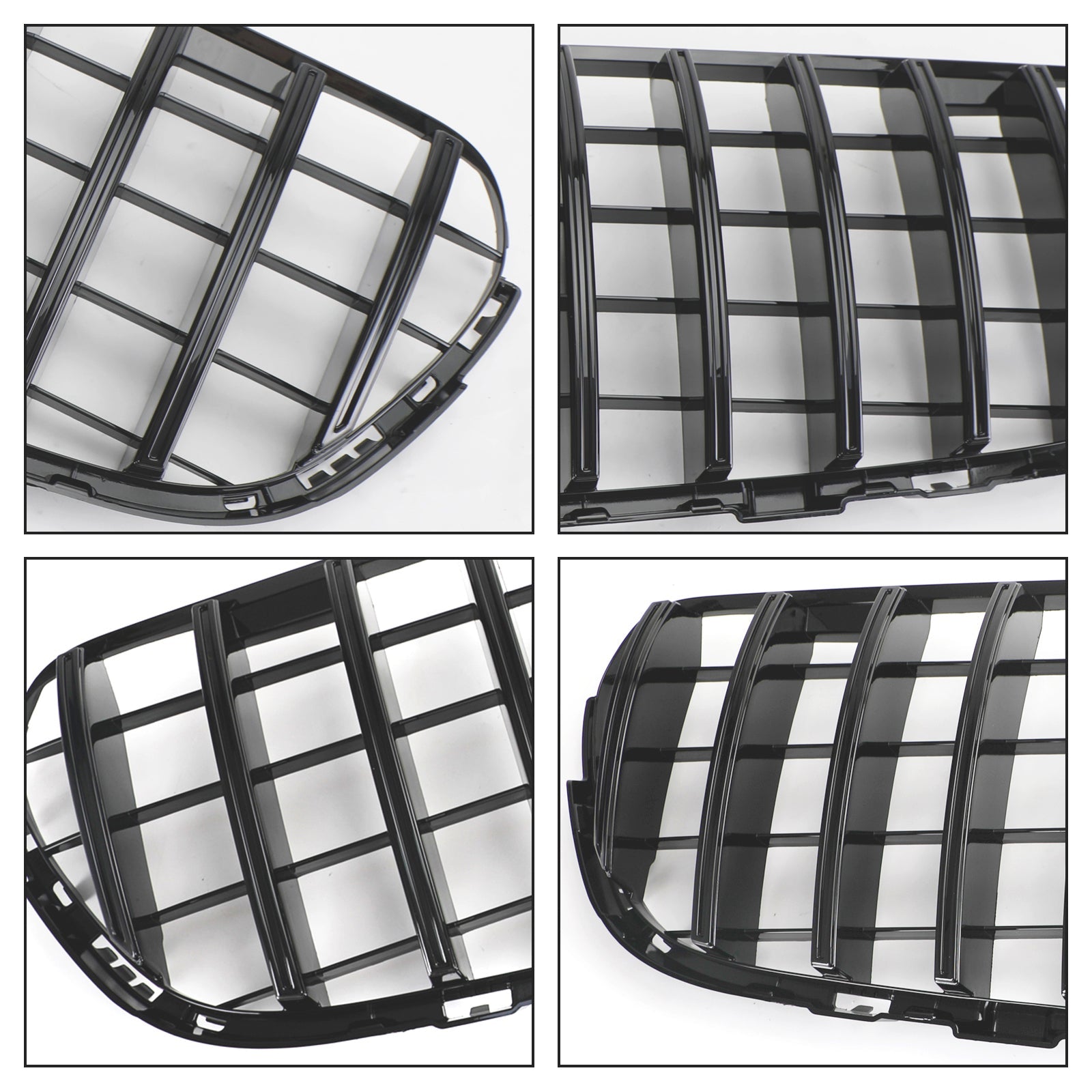 2015-2019 Mercedes-Benz GLC-Class W253 X253 GLC300 GLC350 Gloss Black Front Grille with Camera Hole
