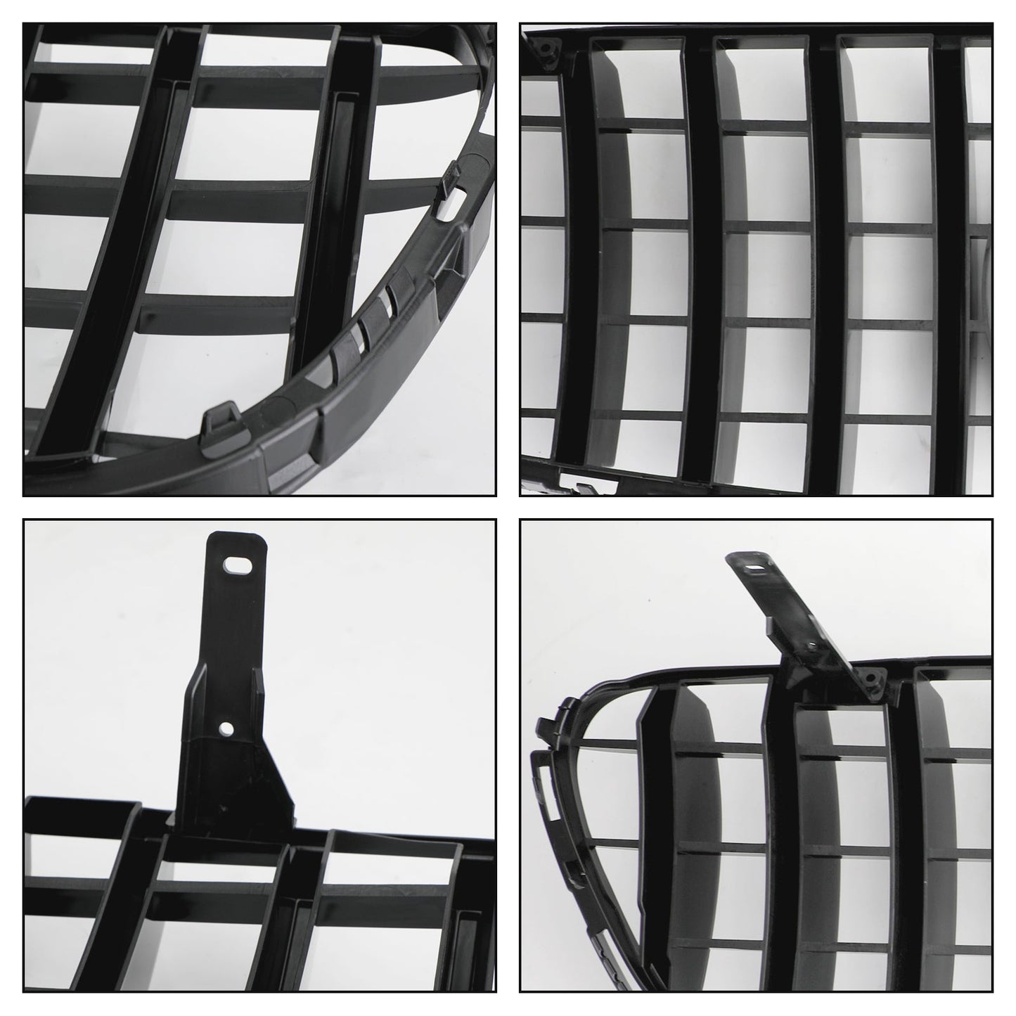 2015-2019 Mercedes-Benz GLC-Class W253 X253 GLC300 GLC350 Gloss Black Front Grille with Camera Hole